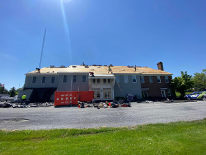 During - Commercial Roof Tear Off & Replacement in Lancaster County, PA